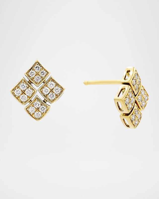 18k Fluidity High Jewelry Diamond Earrings